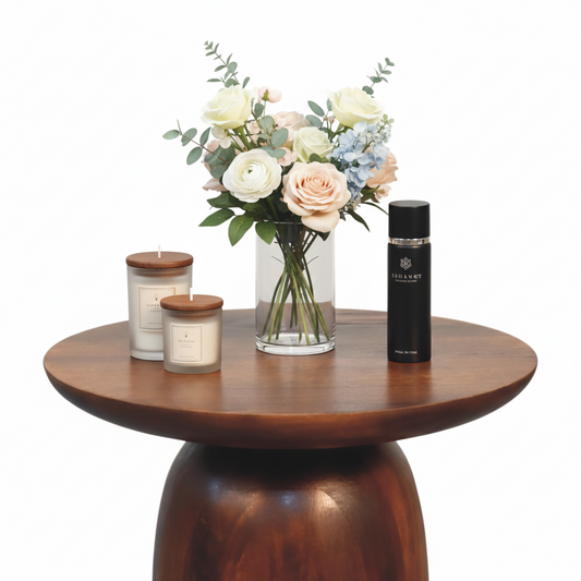 Little Woodsmith Side Table | Solid Mango Wood | Chestnut Finish