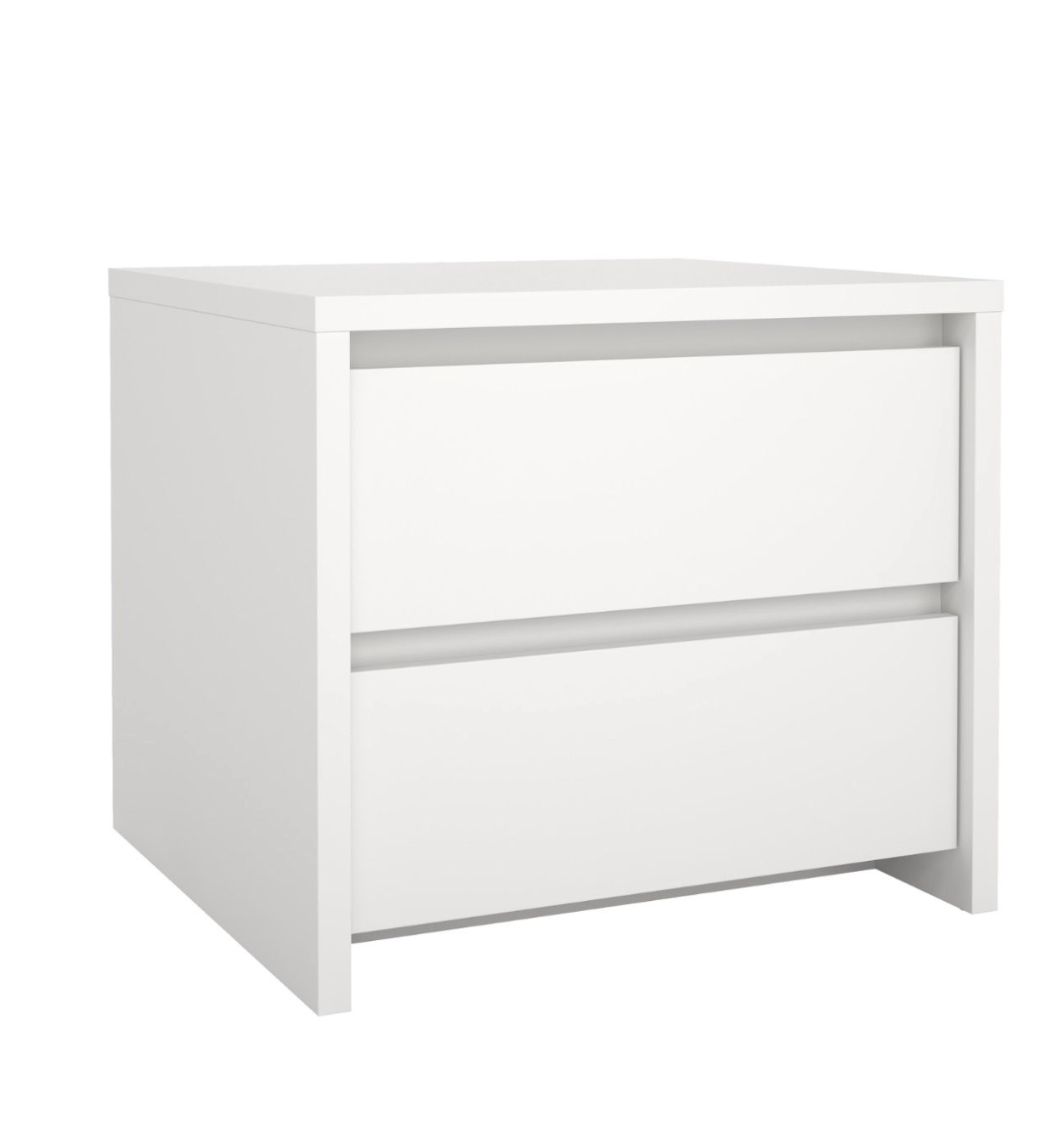 Next Nightstand – 2 Drawer Bedside Table | White