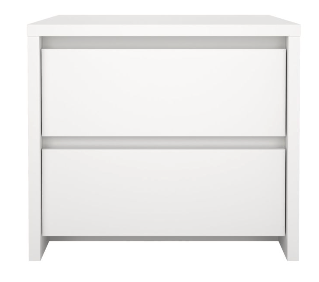 Next Nightstand – 2 Drawer Bedside Table | White