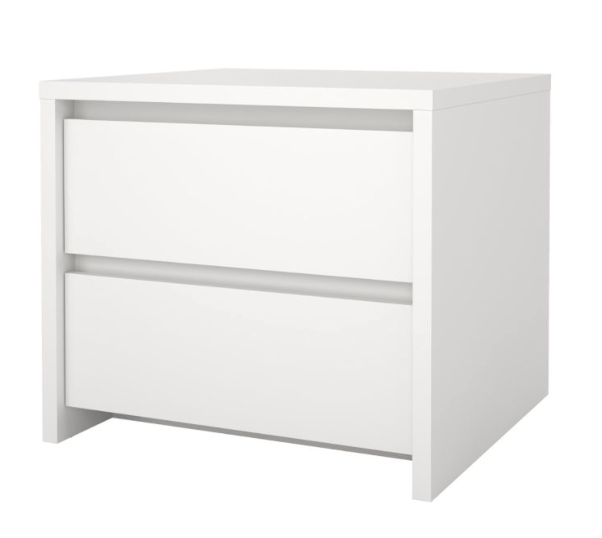 Next Nightstand – 2 Drawer Bedside Table | White