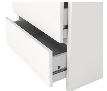 Next Nightstand – 2 Drawer Bedside Table | White