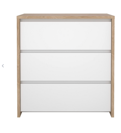 Next Chest of Drawers – 3 Drawer | Jackson Hickory & White Gloss