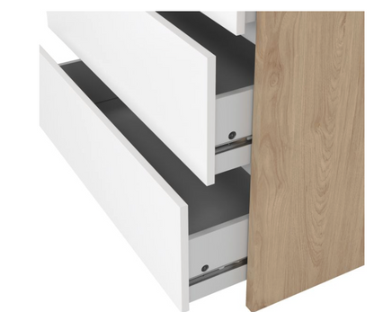 Next Chest of Drawers – 3 Drawer | Jackson Hickory & White Gloss