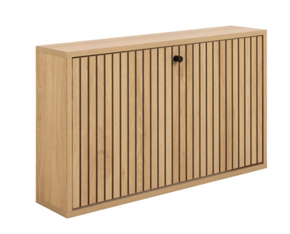 Albany Slim Shoe Cabinet – Flip Door | Oak Effect