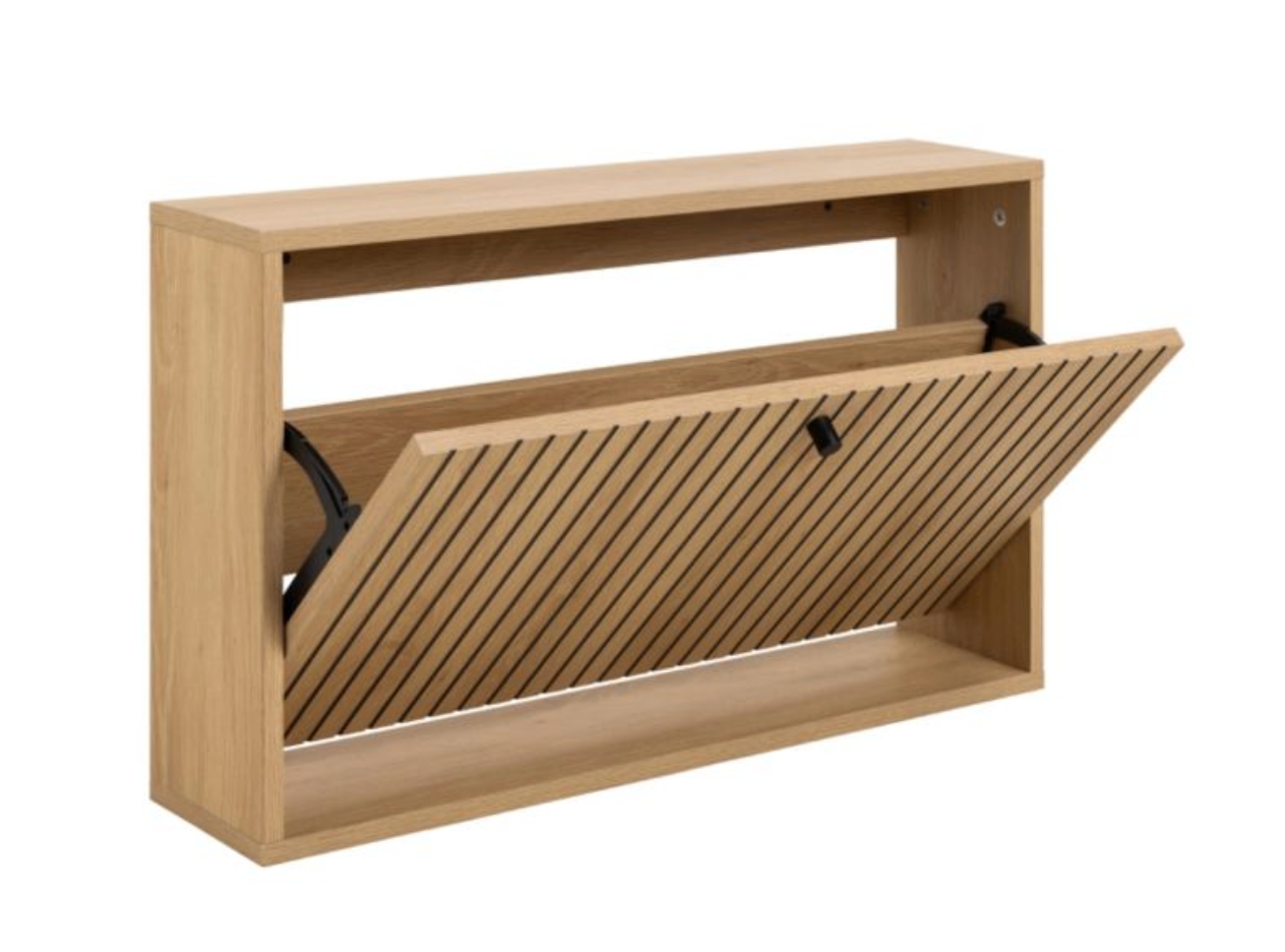 Albany Slim Shoe Cabinet – Flip Door | Oak Effect