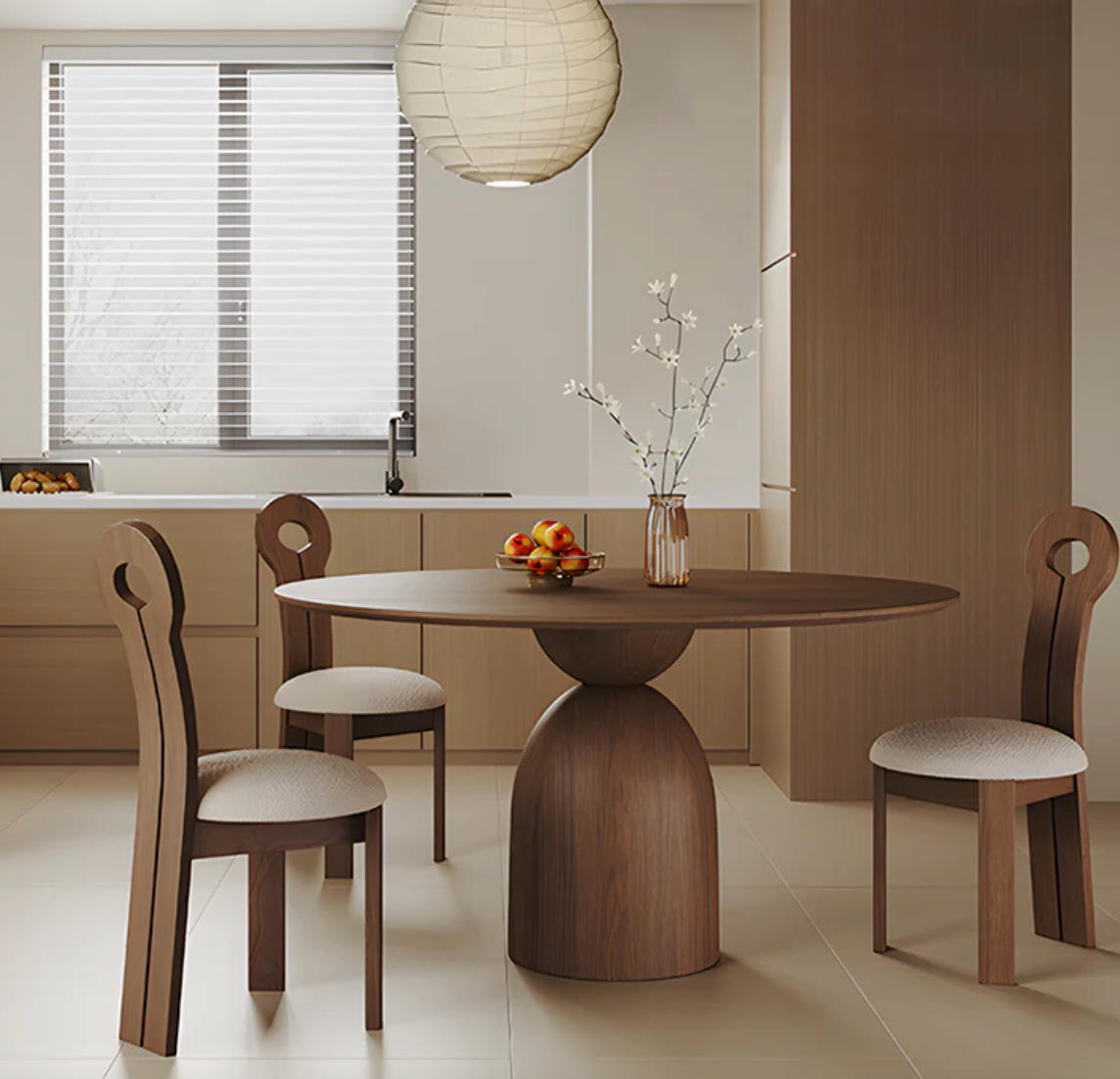 The KALA Round Pedestal Dining Table