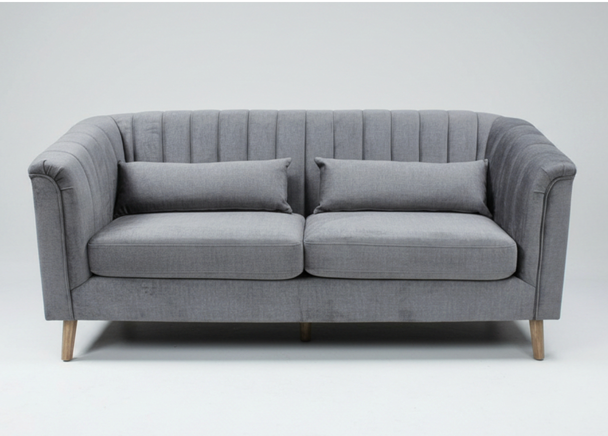 Monza Velvet 3 Seater  Sofa in Graphite