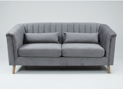 Monza Velvet 3 Seater  Sofa in Graphite