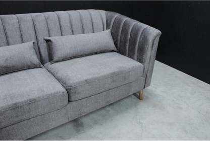 Monza Velvet 3 Seater  Sofa in Graphite
