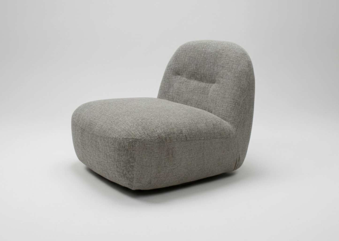 Sienna Oversized Swivel Chair In Boucle Stone