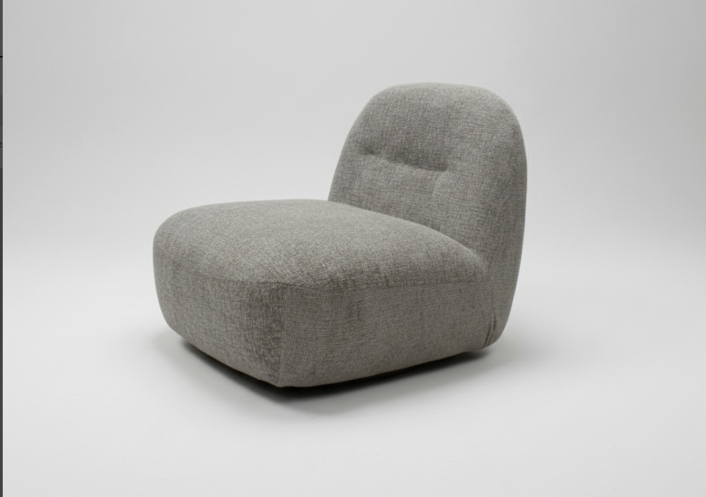 Sienna Oversized Swivel Chair In Boucle Stone