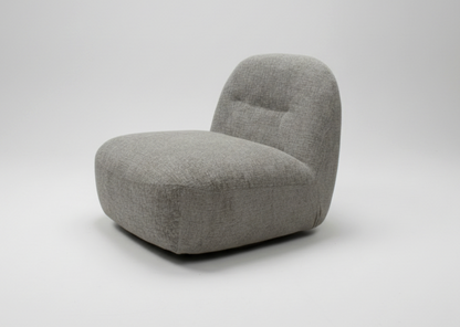 Sienna Oversized Swivel Chair In Boucle Stone
