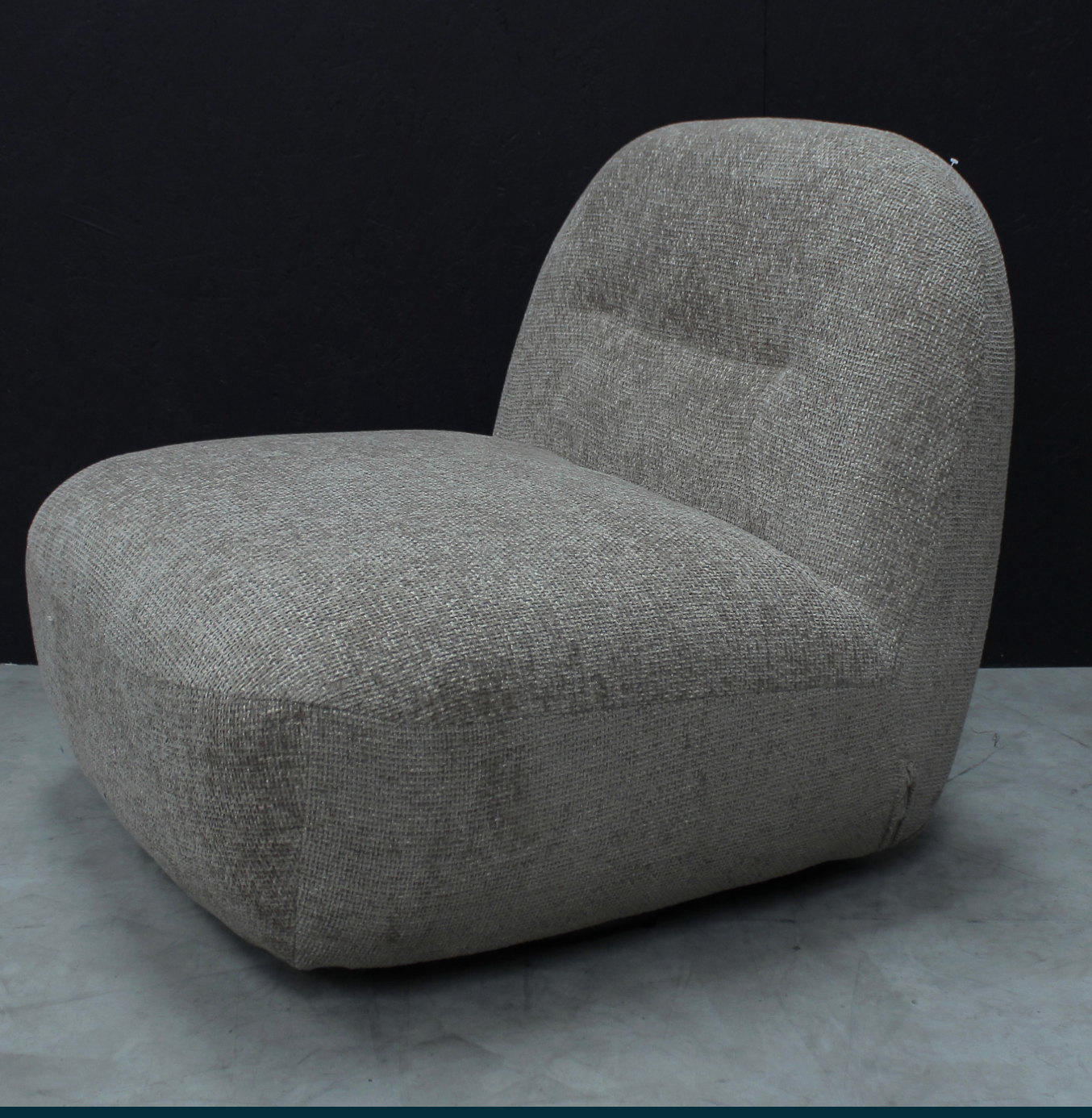 Sienna Oversized Swivel Chair In Boucle Stone