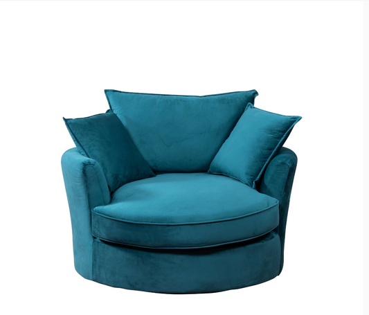 VF Velvet Swivel Base Cuddle Chair