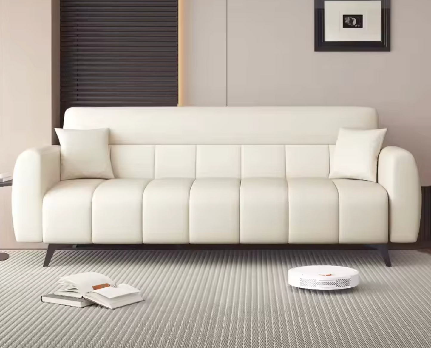 2000 mm Modern Convertible 4-Seater Sofa Bed