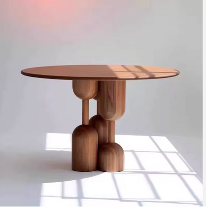 Italian Design Round Wooden Dining Table