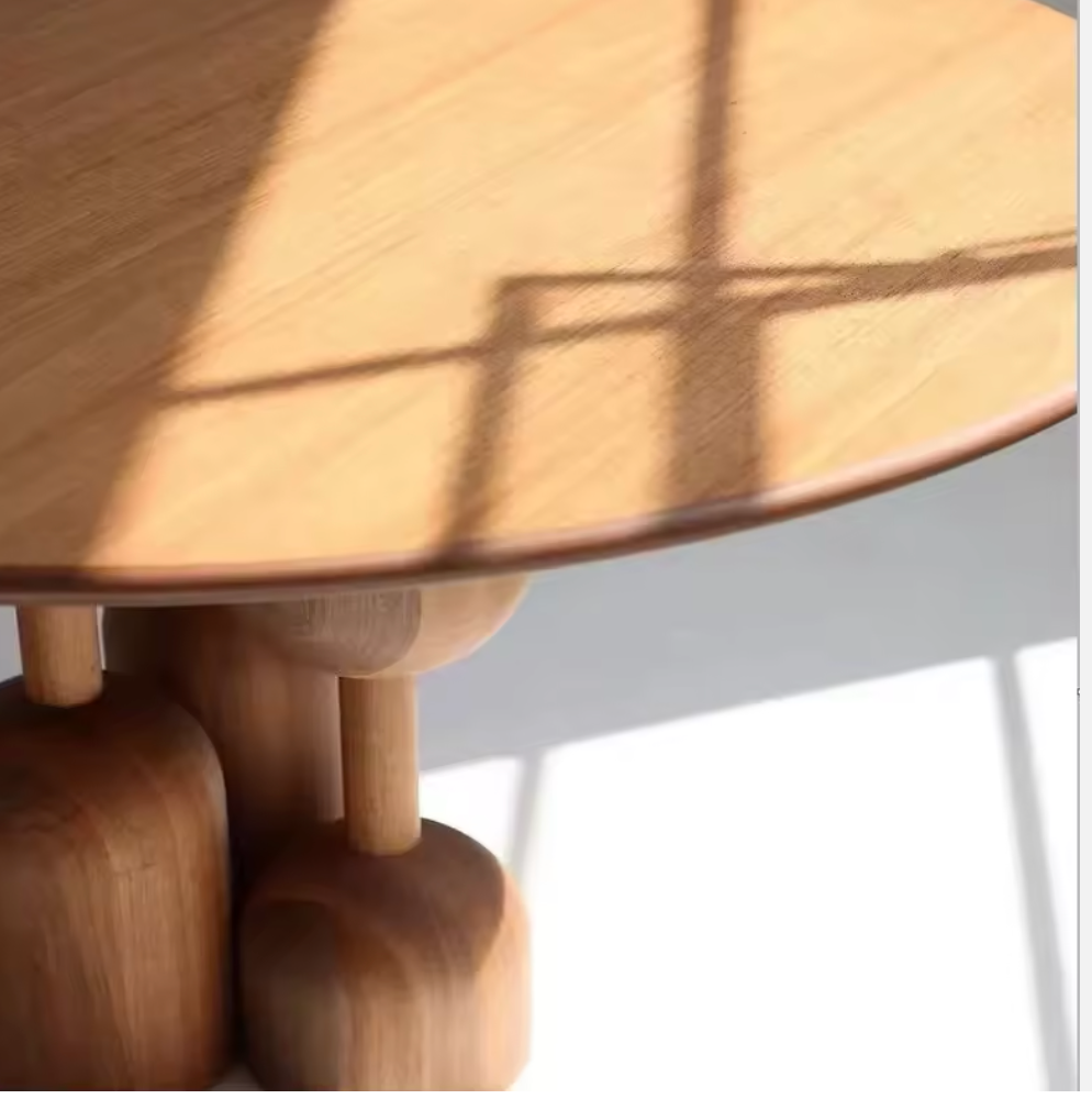 Italian Design Round Wooden Dining Table