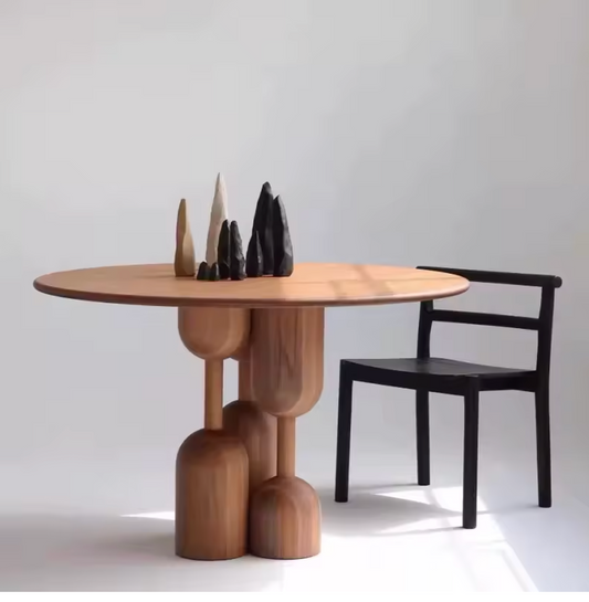 Italian Design Round Wooden Dining Table