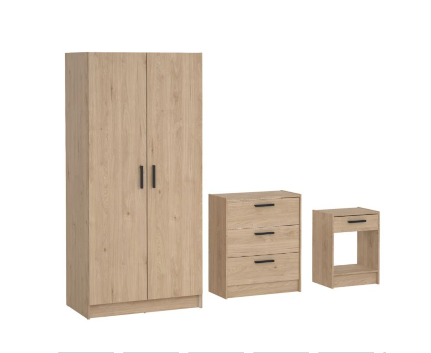 Escape Wardrobe, Chest and Nightstand in Jackson Hickory
