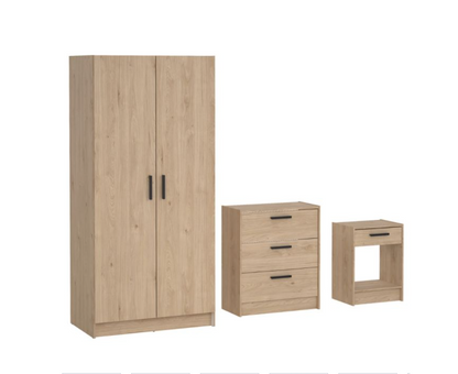 Escape Wardrobe, Chest and Nightstand in Jackson Hickory
