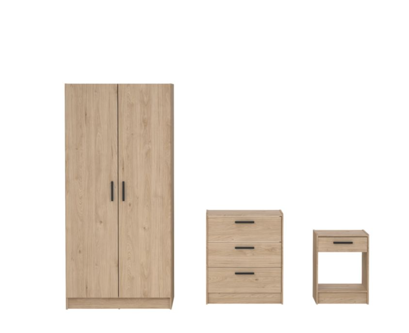 Escape Wardrobe, Chest and Nightstand in Jackson Hickory