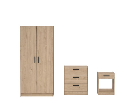 Escape Wardrobe, Chest and Nightstand in Jackson Hickory