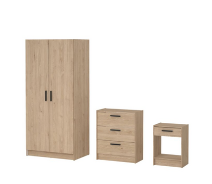Escape Wardrobe, Chest and Nightstand in Jackson Hickory