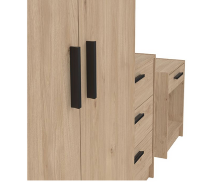 Escape Wardrobe, Chest and Nightstand in Jackson Hickory