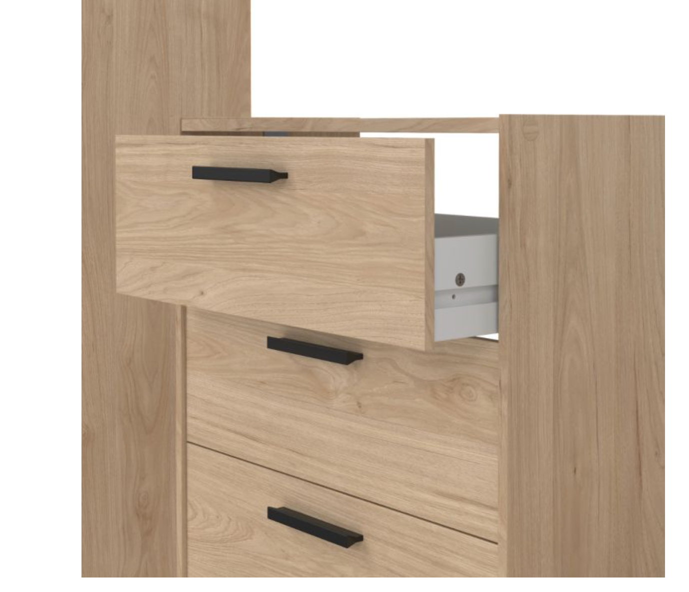 Escape Wardrobe, Chest and Nightstand in Jackson Hickory