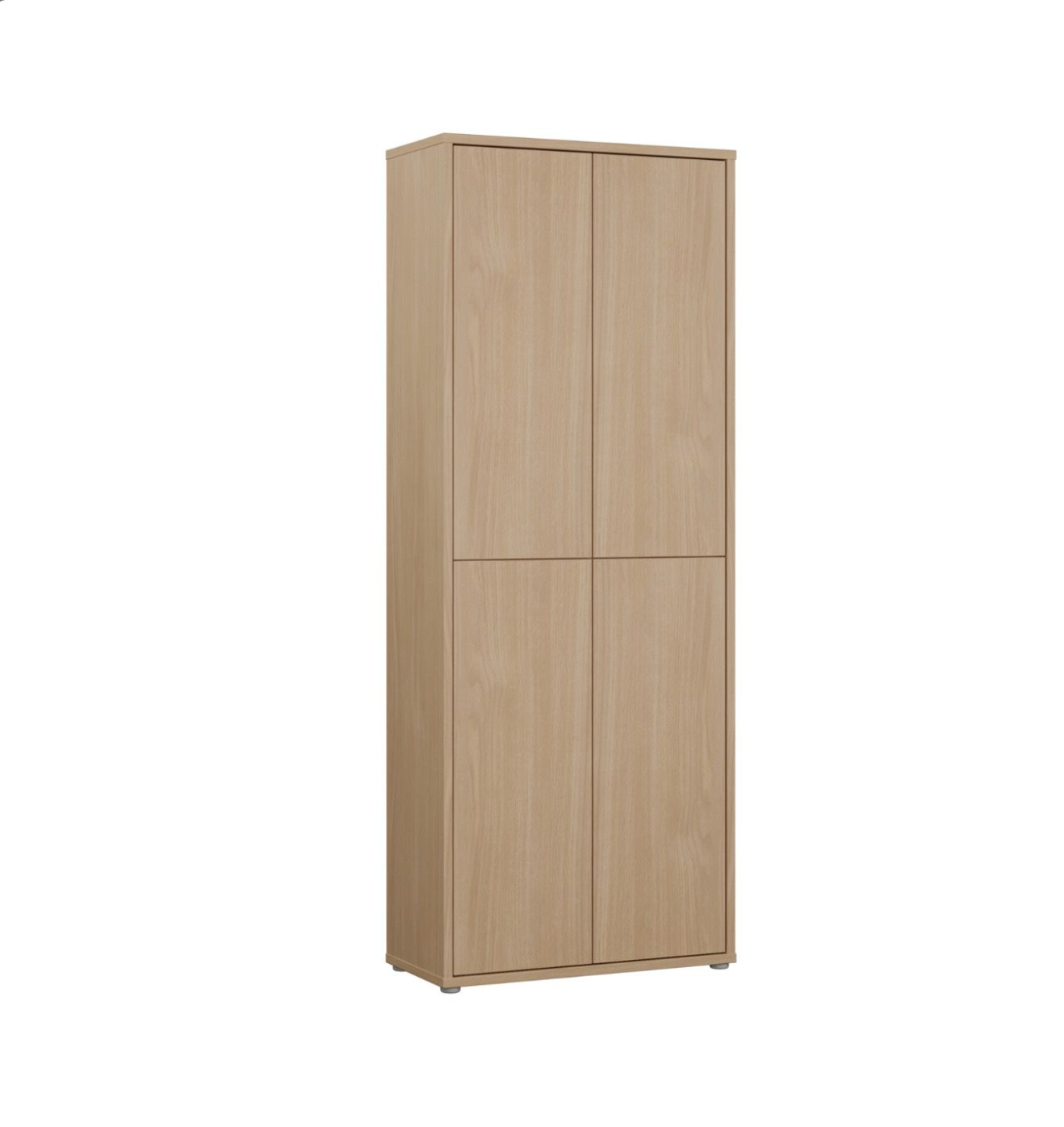 Alice Springs Tall Shoe Cabinet with 4 Doors Push-to-Open in Elegancia Oak