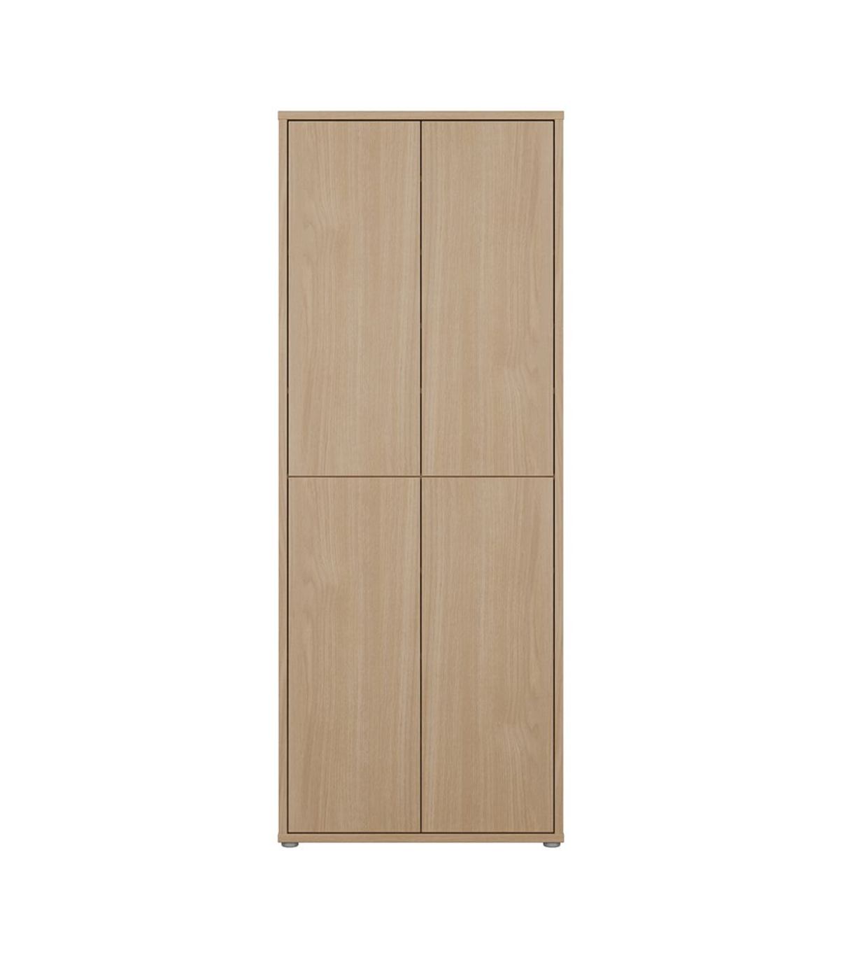 Alice Springs Tall Shoe Cabinet with 4 Doors Push-to-Open in Elegancia Oak