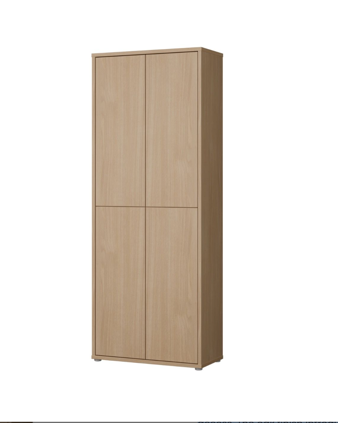 Alice Springs Tall Shoe Cabinet with 4 Doors Push-to-Open in Elegancia Oak