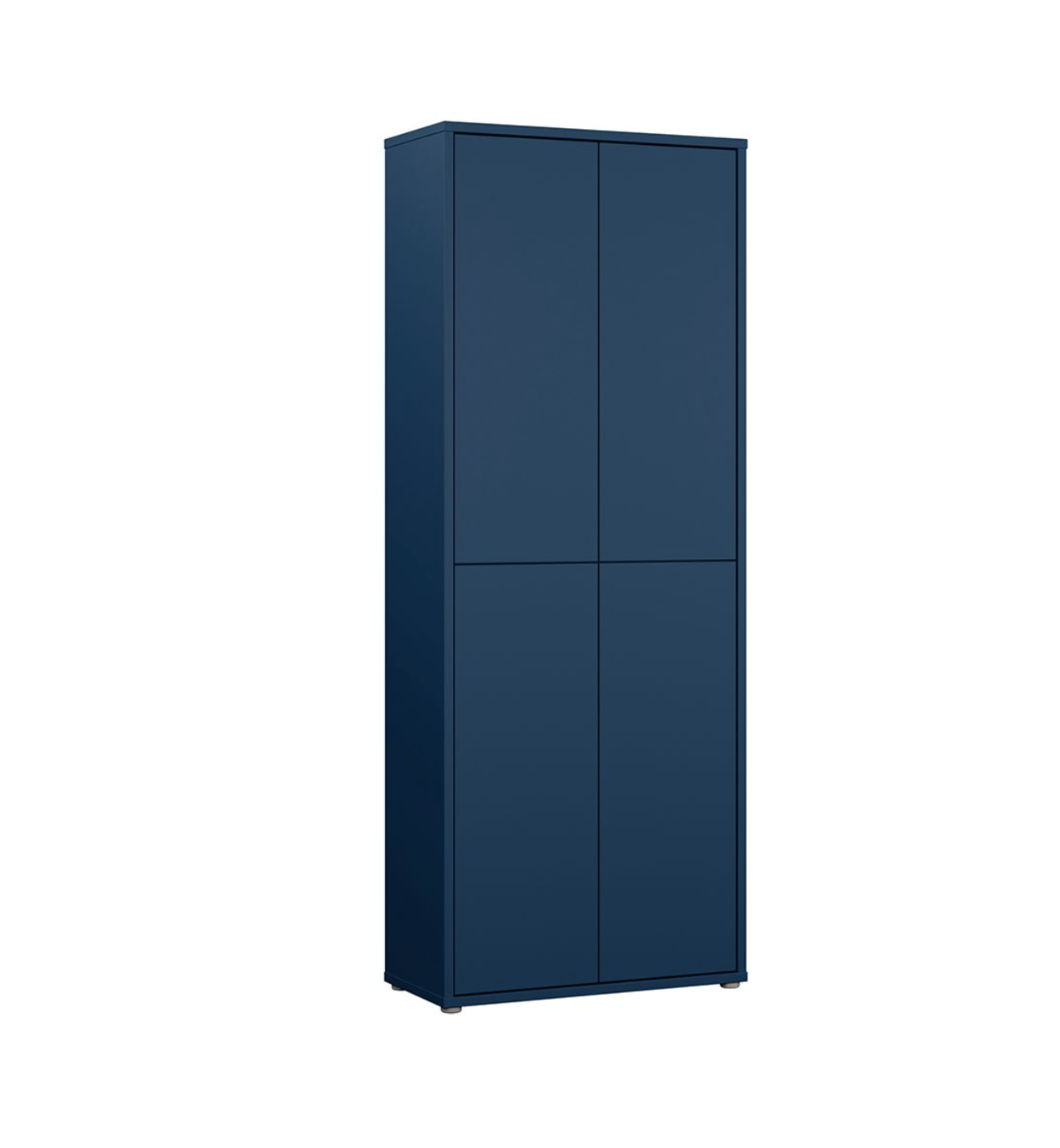 Alice Springs Tall Shoe Cabinet with 4 Doors Push-to-Open in Night Blue
