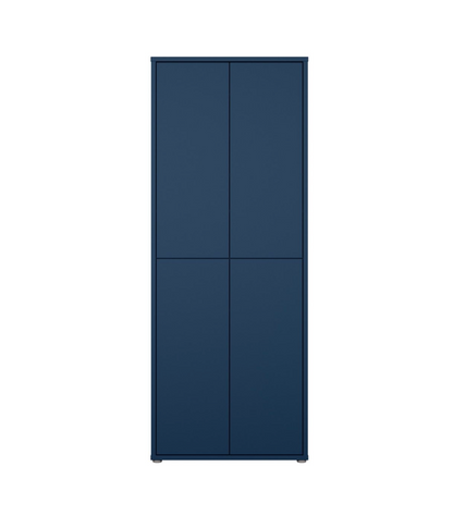 Alice Springs Tall Shoe Cabinet with 4 Doors Push-to-Open in Night Blue