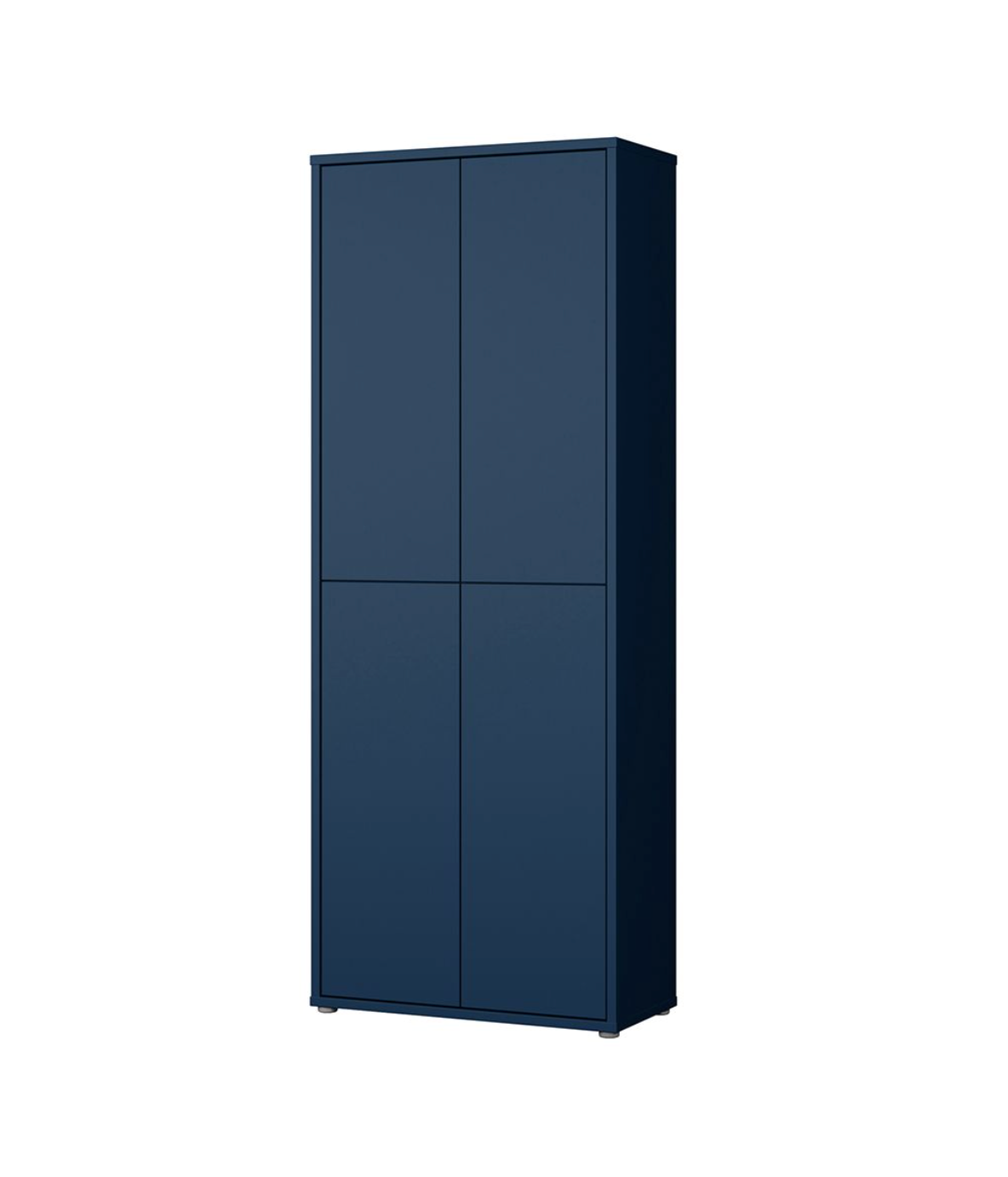 Alice Springs Tall Shoe Cabinet with 4 Doors Push-to-Open in Night Blue