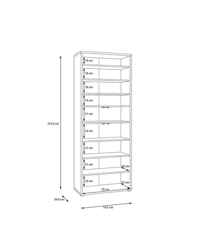 Alice Springs Tall Shoe Cabinet with 4 Doors Push-to-Open in Night Blue