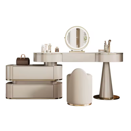 Auréa Makeup Vanity Table with LED Mirror & Storage Drawers
