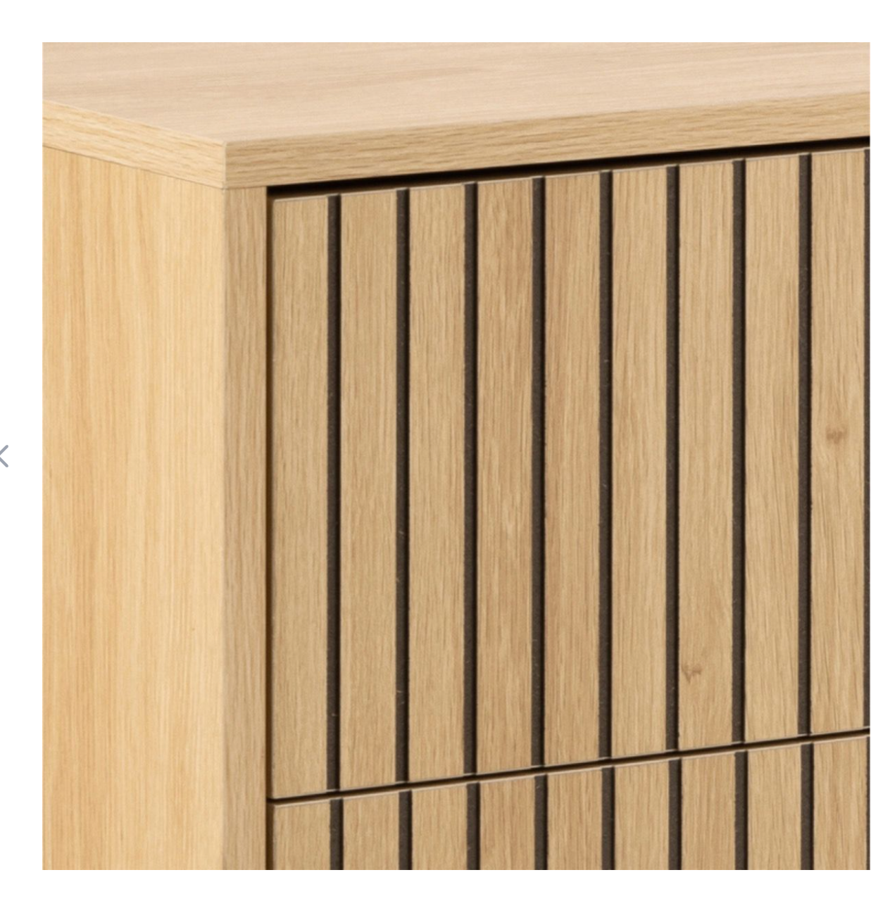 Albany Wide Chest of 6 Drawers in Oak/Black Legs