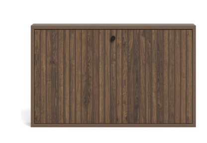 Albany Shoe Cabinet in Smoked Oak with Lamella Front