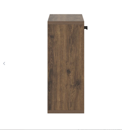 Albany Shoe Cabinet in Smoked Oak with Lamella Front