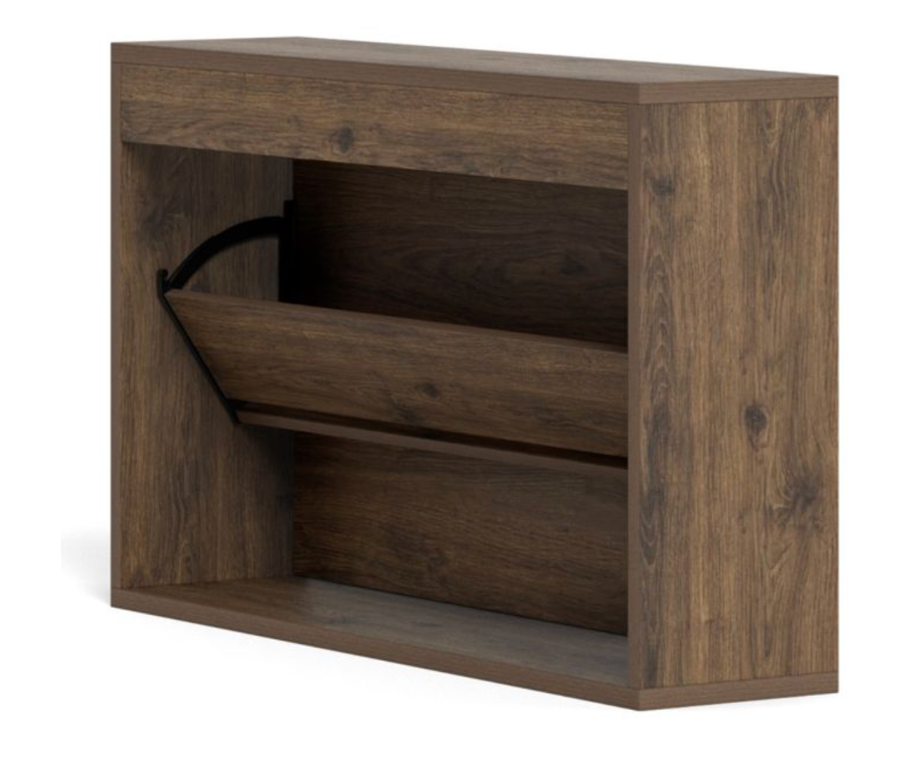 Albany Shoe Cabinet in Smoked Oak with Lamella Front