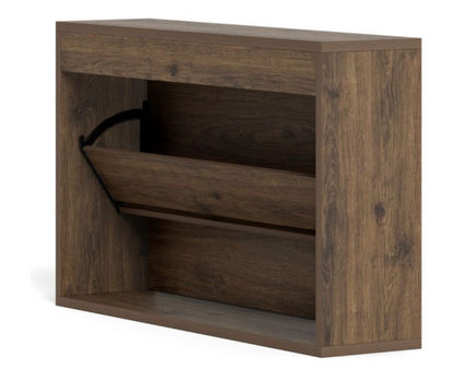 Albany Shoe Cabinet in Smoked Oak with Lamella Front