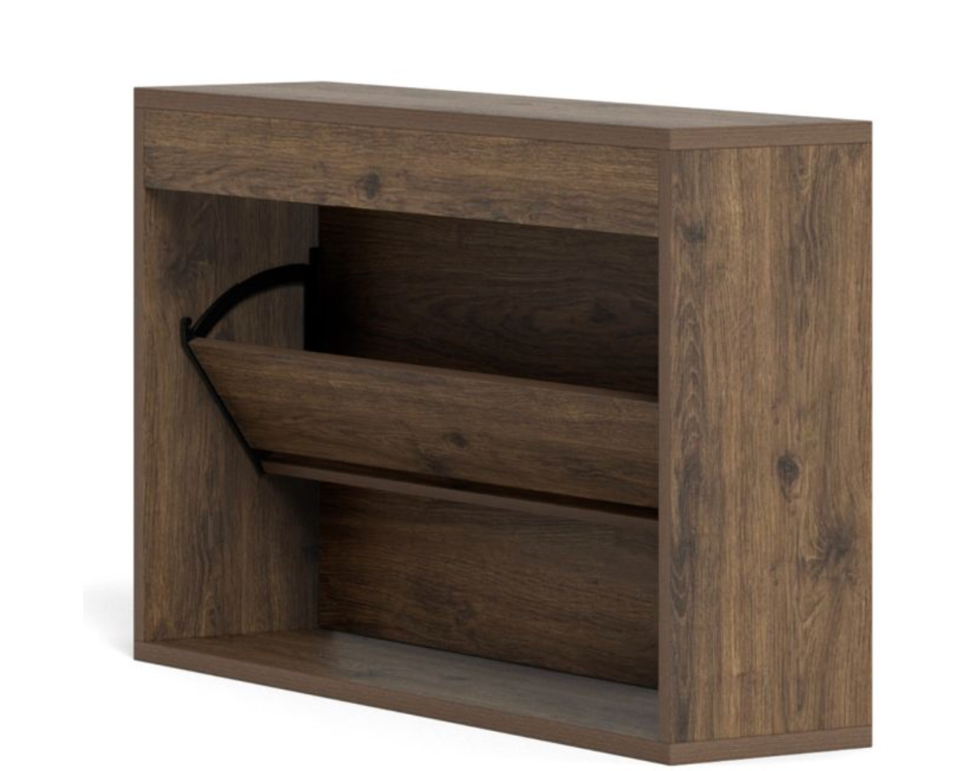 Albany Shoe Cabinet in Smoked Oak with Lamella Front