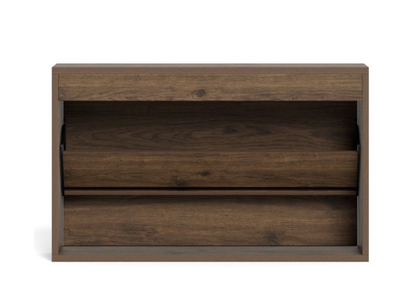 Albany Shoe Cabinet in Smoked Oak with Lamella Front