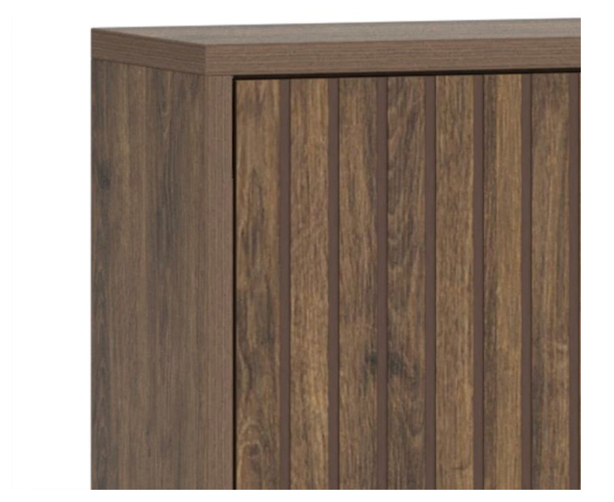 Albany Shoe Cabinet in Smoked Oak with Lamella Front