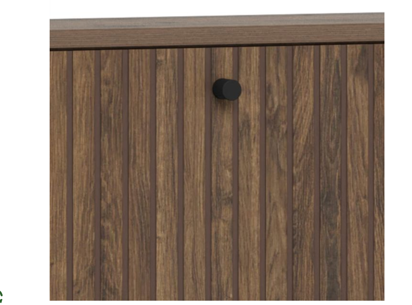Albany Shoe Cabinet in Smoked Oak with Lamella Front