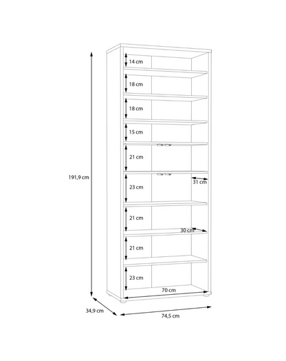 Alice Springs Shoe Cabinet with 4 Doors Push-to-Open in Artisan Oak and Sage Green Doors