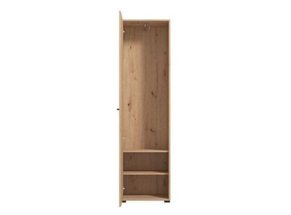 Lazlo Slatted Artisan Oak Effect Slim Wardrobe