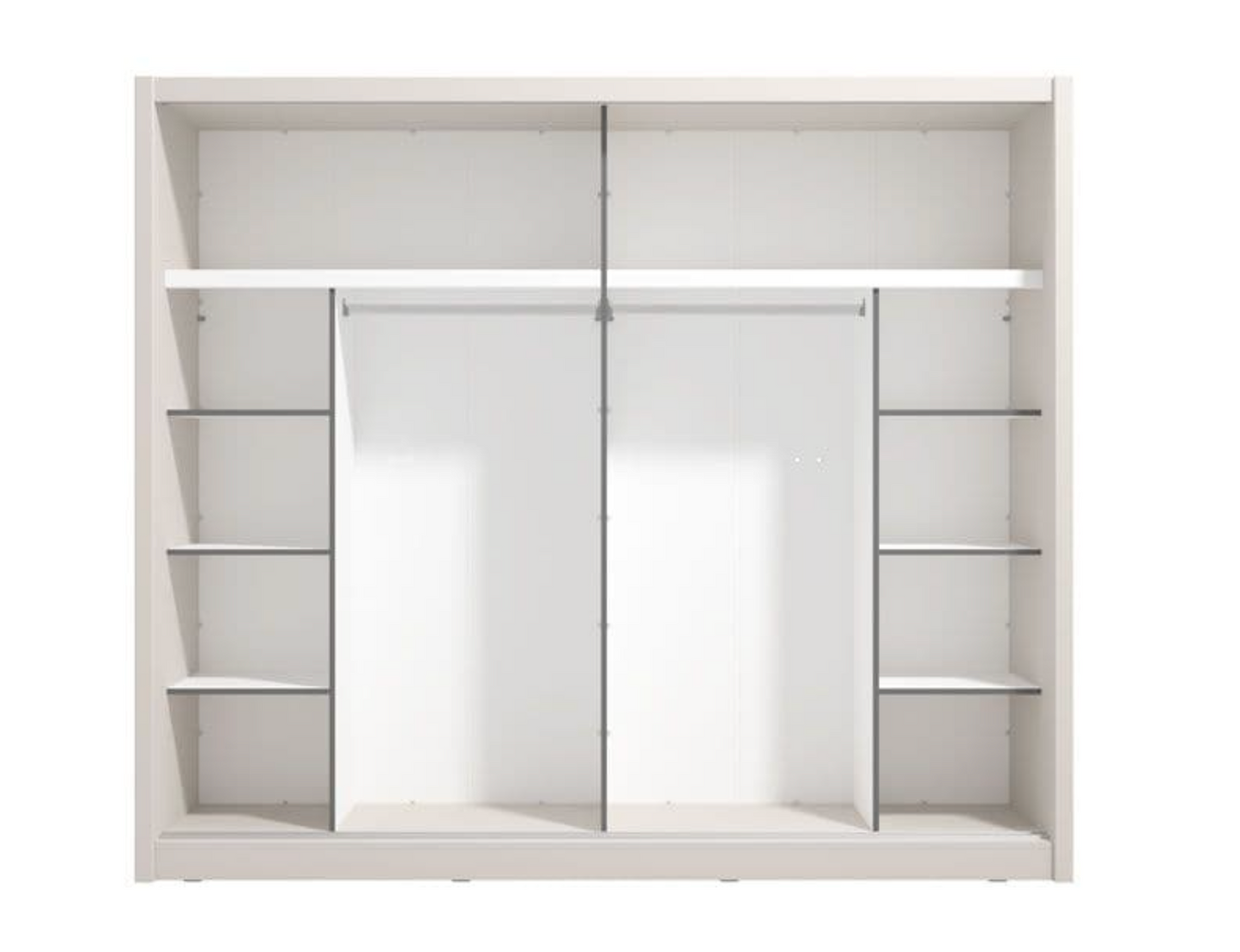 Alvira Cashmere Taupe 251cm Extra Large Mirrored Sliding Door Wardrobe
