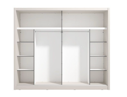 Alvira Cashmere Taupe 251cm Extra Large Mirrored Sliding Door Wardrobe